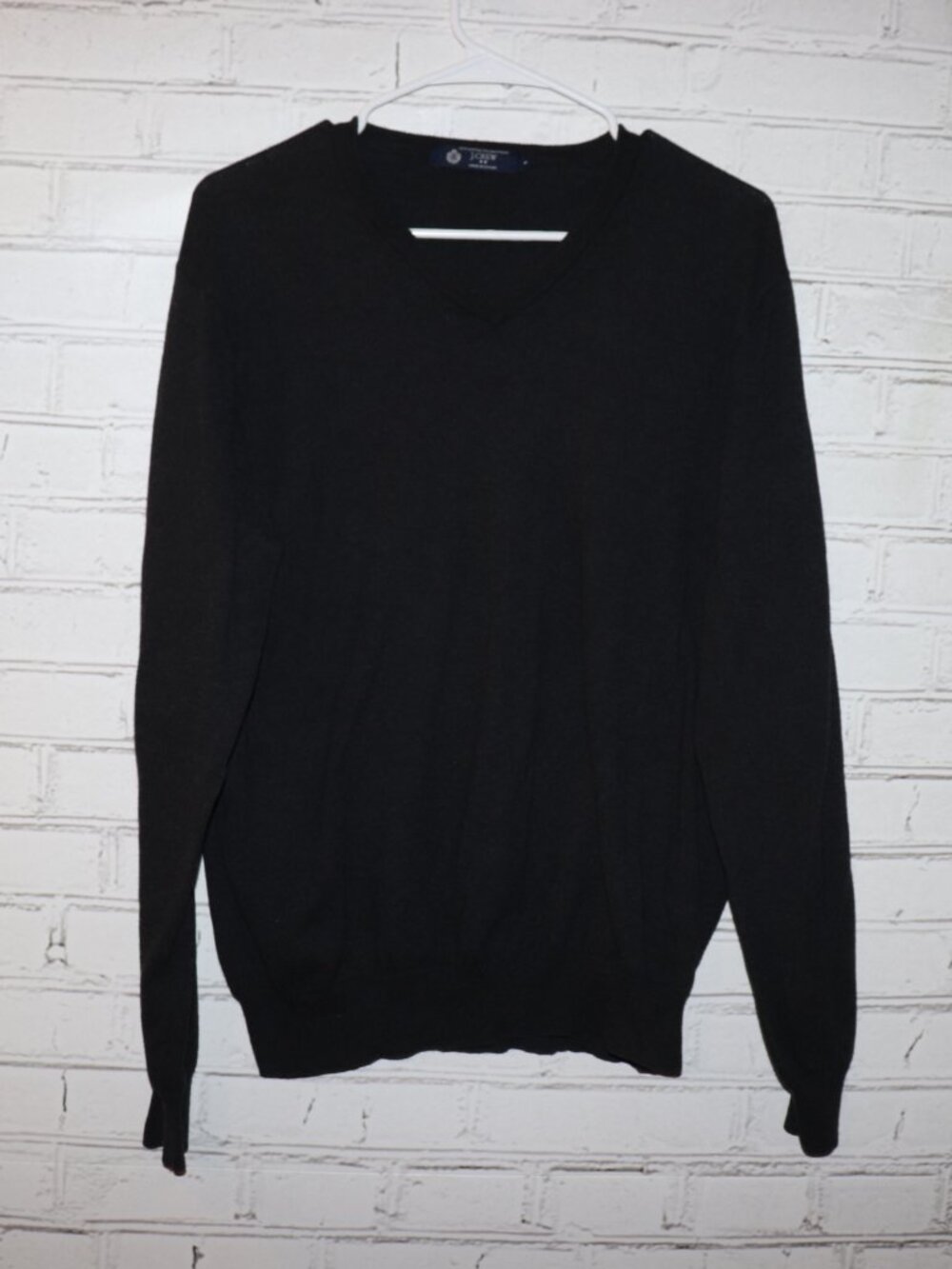 🖤 J.Crew Cotton‑Cashmere V‑Neck Sweater · Men’s Medium · Dark Heather Gray